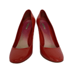 Miu Miu Coral Patent Leather Round Toe Pumps Size 37.5 - Image 2