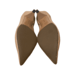 Celine Beige Leather V Neck Pointed Toe Pumps Size 39.5 - Image 4