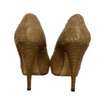 Gina Brown Python Leather Peep Toe Platform Pumps Size 40 - Image 6