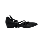Lanvin Black Leather Strappy Flats Size 38.5 - Image 3