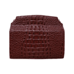 Mayam Burgundy Croc Embossed Shoulder Bag - Image 2