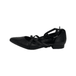 Lanvin Black Leather Strappy Flats Size 38.5 - Image 4