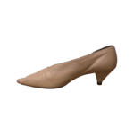 Celine Beige Leather V Neck Pointed Toe Pumps Size 39.5 - Image 5