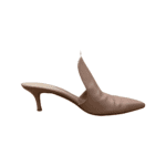 Gianvito Rossi Nude Patent Leather High Vamp Pointed Toe Mules Size 39.5 - Image 7