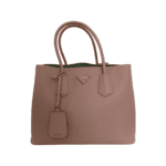 Prada Pink Saffiano Cuir Leather Medium Double Handle Bag