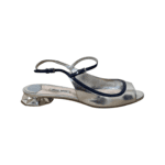 Miu Miu Metallic Silver Leather Flat Sandals Size 37 - Image 7
