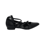 Lanvin Black Leather Strappy Flats Size 38.5 - Image 5