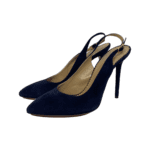 Charlotte Olympia  Blue Suede Leather Slingback Sandals Size 39.5