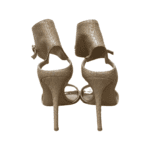 Gianvito Rossi Beige Python Ankle Cuff Sandals Size 40 - Image 3