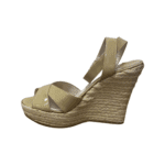 Jimmy Choo Yellow Patent Leather Lucia Cross Strap Wedge Ankle-Strap Sandal Size 38 - Image 5