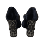 Dolce & Gabbana Black Velvet Embellished Heel Mary Jane Pumps Size 37 - Image 3