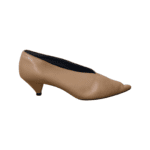 Celine Beige Leather V Neck Pointed Toe Pumps Size 39.5 - Image 6