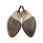 Alexander McQueen Silver Python Peep Toe Pumps Size 39 - Image 8