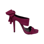 Oscar de la Renta Fuchsia Pink Suede Sandy Bow Detail Sandals Size 37 - Image 6