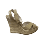 Jimmy Choo Yellow Patent Leather Lucia Cross Strap Wedge Ankle-Strap Sandal Size 38 - Image 4