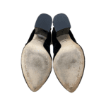 Dolce & Gabbana Black Velvet Embellished Heel Mary Jane Pumps Size 37 - Image 8