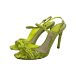 Dior Green Lizard Embossed Peep Toe Sandals Size 36 - Image 9