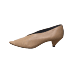 Celine Beige Leather V Neck Pointed Toe Pumps Size 39.5 - Image 8