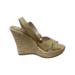 Jimmy Choo Yellow Patent Leather Lucia Cross Strap Wedge Ankle-Strap Sandal Size 38 - Image 7