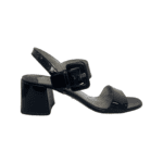 Prada Black Patent Leather Block Heel Ankle Strap Sandals Size 39 - Image 6