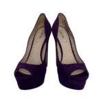 Miu Miu Purple Suede Peep Toe Platform Pumps Size 38 - Image 2