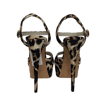 Alice + Olivia Leopard Print Canvas Platform Sandals Size 38 - Image 7