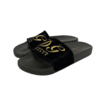 Dolce & Gabbana Black Velvet Luxury Hotel Pool Slides Size 38