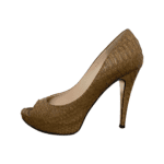Gina Brown Python Leather Peep Toe Platform Pumps Size 40 - Image 5