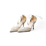 Aquazzura White Lace Matilde Bridal d'Orsay Pointed Toe Sandals Size 37