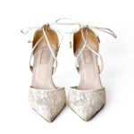 Aquazzura White Lace Matilde Bridal d'Orsay Pointed Toe Sandals Size 37 - Image 5