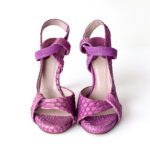 Chloe Purple Python Leather Strappy Platform Sandals Size 36 - Image 5