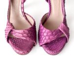 Chloe Purple Python Leather Strappy Platform Sandals Size 36 - Image 6