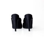 Sergio Rossi Black Crystal Embellished Fabric Mule Size 37 - Image 3