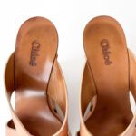 Chloe Tan Leather Cork Wedge Criss Cross Platform Slide Sandals Size 37 - Image 7