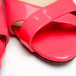 Christian Louboutin Neon Pink Peep Toe Flats Size 35 - Image 6