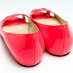 Christian Louboutin Neon Pink Peep Toe Flats Size 35 - Image 5