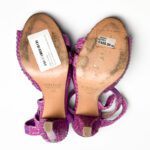 Chloe Purple Python Leather Strappy Platform Sandals Size 36 - Image 8