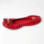 Tory Burch Red Ballet Reese Flat Tassel Size 38