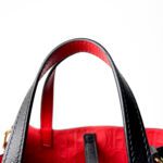 Carolina Herrera Black Monogram Embossed Leather Small Matryoshka Locked Tote Bag - Image 5