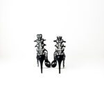 Fendi Black Cage Sandals with Crystals Size 38.5 - Image 3