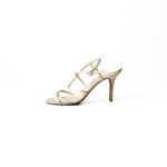 Jimmy Choo Beige Satin Strappy Sandals Size 38 - Image 2