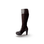 Fendi FF Zucca Monogram Knee High Leather Boots - Image 6