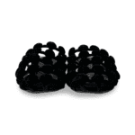 Alexander Wang Black Velvet Leather Amelia Cage Flat Slides Size 37 - Image 2