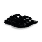 Alexander Wang Black Velvet Leather Amelia Cage Flat Slides Size 37