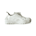 Valentino White Leather Bounce Lace-Up Sneakers - Image 6