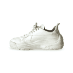 Valentino White Leather Bounce Lace-Up Sneakers - Image 5