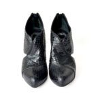 Dior Black Python Leather Ankle Booties Size 35 - Image 5