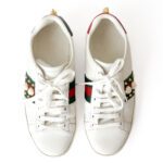 Gucci White Leather Faux Pearl and Spike Embellished Ace Sneakers Size 36 - Image 5