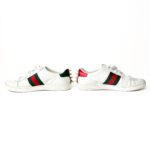 Gucci White Leather Faux Pearl and Spike Embellished Ace Sneakers Size 36 - Image 3