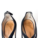 Giuseppe Zanotti Black Suede Cutout Peep Toe Booties Size 35.5 - Image 6